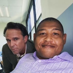 Omar Benson Miller Instagram - We took our talents to Atlanta & the #lastdaysofptolemygrey Always a pleasure to mix it up with my intense Homeboy @waltongogginsbonafide I think we got a winner with this one. Coming soon to @appletv From #miracleatstanna to #theunicorn to this!
