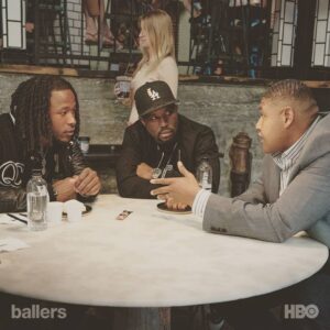 Omar Benson Miller Instagram - WHO DAT?! #Ballers tonight on @hbo with @saints Superstar @alvinkamara #charlesincharge Wheeling & dealing!