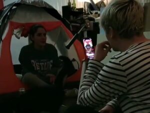 Oobah Butler Instagram - This is Mafalda. Yesterday, she replied to a weird ad at a bus stop in the morning. By night, over 6000 of you tuned into her sleeping live on my Instagram. Inside a tent, inside a warehouse. Was it even any good? I have absolutely no idea. But thanks to her for responding to my clip art poster, @kathryn_madge for the space, and you for asking questions like ‘Who is your favourite WWE wrestler?’ or ‘both your star signs?’ at 4am. About half of that is still on my feed if it remotely interests you