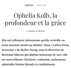Ophélia Kolb Instagram - MERCI Armelle Heliot
Merci merci merci