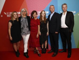 Orla Brady Instagram - So proud to be part of the film @RosePlaysJulie which had its World Premiere in Official Competition at the London Film Festival on Thursday evening, October 2. On the red carpet here with the amazing directors, Christine Molloy and Joe Lawlor, and  the truly fab @AnnSkelly.

Peter Bradshaw (@PeterBradshaw1) of The Guardian (@guardian) wrote that the film is an "uncanny and transgressive film" with an "eerie, edge-of-your-seat suspense" and is "Christine Molloy and Joe Lawlor’s best work yet” (4 stars out of 5). @roseplaysjulie @annskelly  @DesOpProduction  #LFF #LFF2019 #LFF19 #londonfilmfestival @DesOpProduction #roseplaysjulie
