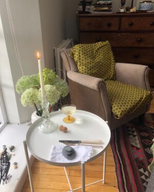 Orla Brady Instagram - All set for my first online b’day dinner party #staythefuckhome #covidparty