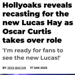Oscar Curtis Instagram - Did u guess right??? 😃 I'm going to be Lucas in Hollyoaks... can't describe how grateful I am for this opportunity! I am so excited to play this character
Huge thanks to my agent for doing exactly what he said he'd do 🙏 @mark_jermin_mgt and to @hollyoaksofficial for this fantastic gift of a role 🙏💛
Thankful to everyone who played a part in getting me here 🙏 
Also to the nicest crew & cast ever, thank you for welcoming me 💛
.
.
.
.
.
.
.
.
.
.
#Hollyoaks #actor #amazing #actorslife #new #newactor #thankyou #themway #Manchester actors #Liverpool #soapnews #soap  #tvactor