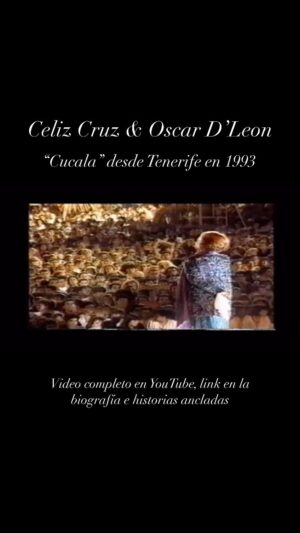 Oscar D'León Instagram - En 1993 se llevó a cabo “Amanecer Latino” un evento que vió una colaboración en vivo de “Cucala” en una versión que solo Celia Cruz y @oscardleon pudieron haber hecho juntos. 

Mira el video completo en YouTube, link en la bio e historias ancladas.

#celiacruz #oscardeleon #cucala #tenerife #salsamusic