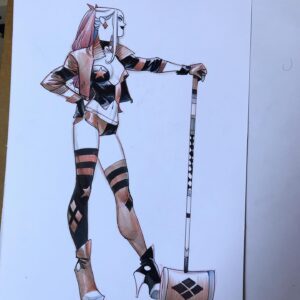 Otto Schmidt Instagram - HammerQuinn #harleyquinn #dccomics #commissions #copicmarkers #derwentpencils