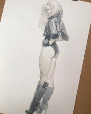 Otto Schmidt Instagram - Coffee and art #blackcanary #dinahlance #dccomics #copicmarkers