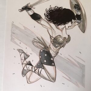Otto Schmidt Instagram - WW Dark Knight, wip.. #wonderwoman #dccomics #copicmarkers