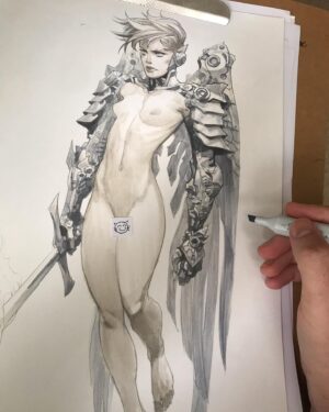Otto Schmidt Instagram - Gabie The Executioner. #angels #copicmarkers