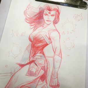 Otto Schmidt Instagram - Diana, re&blue penciled #wonderwoman #dianaprince #dccomics #nerdshow #bologna