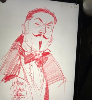 Otto Schmidt Instagram - Doctor Strange, Victorian men’s style sketch #sketchandcoffee #doctorstrange #marvel