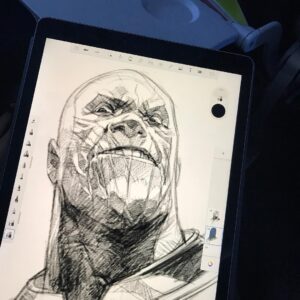Otto Schmidt Instagram - Crazy titan. #sketchandfly #thanos #marvel #sketchbookpro