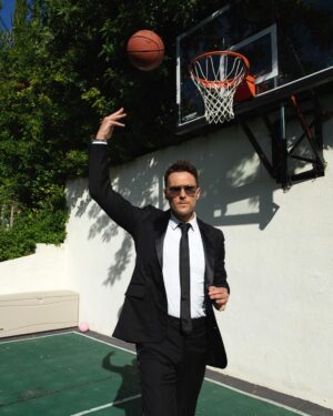 Owain Yeoman Instagram - Nothing but Net!! 🏀💥#BondBasketballBond #tuesdayvibes #tuesdaymotivation #basketball #basket #suitandtie #swish #net #nothingbutnet #ftw #winning #court #sunnyday #summer #heat photo credit: the always awesome @chrissingerme