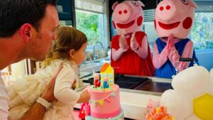 Owain Yeoman Instagram - Happy 2nd Birthday to our wonderful little Phoenix! We love you so much Tot- funny, kind, generous and beautiful. We are so blessed and grateful to have you as our sweet, little one. Here’s a pic of you with your favorite people in the world Peppa pig and George celebrating the best birthday ever. We love you as much as jumping up and down in muddy puddles! Happy Birthday Phoenix Zion Yeoman. #happybirthday #2today🎈 #birthday #birthdaygirl #celebration #itsmybirthday #twotoday #celebrate #cake #peppapig #george #muddypuddles #candles #daughter #daddydaughter #party #partydress #birthdayparty
