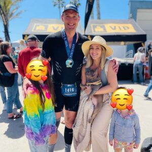 Owain Yeoman Instagram - I AM IRONMAN! (well, half Ironman at least 😂). So elated and proud to have completed my first half Ironman triathlon (1.2 mile swim, 56 mile Bike, 13.1 mile run in 6 hours!) at the 2024 Oceanside @ironmantri This is especially sweet for me after disc surgery a couple of years ago that made me worry I would never be able to participate in the sports like these that I so love! It was exhausting and truly the most rewarding feeling ever to cross that line. I owe such a huge debt of gratitude to my wonderful wife @gigiyeoman and my daughters Everbelle and Phoenix who put up with months of Dad in training- you guys are all iron women! Thanks for supporting me and cheering me on. So lucky to have your love! I adore you all. Big shout out also to @fortiuscoaching Gerardo Barrios who helped me with my swimming. 🏊‍♂️ 🙏 Great things happen when you push yourself out of your comfort zone! #ironman #halfironman #swimbikerun #triathlon #fitness #sports #fitness #getitdone #achievement #nextlevel #levelup #endurance #pushyourself #fit #challenge #pushthelimit #family #love #support #ironman #nopainnogain #swim #bike #run #roka #canyon #fortiuscoaching #athleticbrewing #oakley #rudyproject #hoka