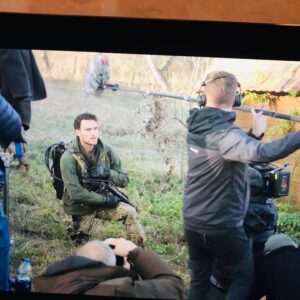 Owain Yeoman Instagram - A little SAS Red Notice bts pic drop to celebrate the launch of the movie in the UK and in anticipation of its US release tomorrow March 16th on demand, Apple TV and @redbox . An epic ride of an action thriller made with some of these lovely folks! #sasrednotice #skytv #skycinema #nowtv #redbox
