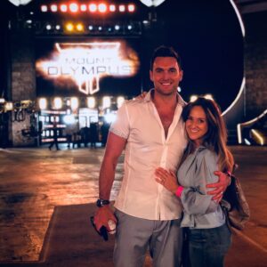 Owain Yeoman Instagram - Throw back pic to being on the set of @nbctitangames. This is as close to scaling Mount Olympus as I’ll get! If you didn’t catch the epic two hour opener of this awesome new show make sure you tune in every Thursday 8pm only on @nbc. Hosted by none other than Dwayne @therock Johnson! (Who you can almost see in the background if you squint hard enough!!) Full of heart and Adrenalin it’s a must see!! #titangames #thetitangames #nbc #therock #dwaynejohnson #battle #physical #competition #mountolympus
