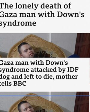 Owen Jones Instagram - The BBC only changed their disgusting headline about Israeli soldiers using a dog to maul a Palestinian man with Down’s Syndrome - then leaving him to die - because of your outrage.

Don’t stop fighting this dehumanisation. Don’t forgive it either.
