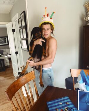 Owen Patrick Joyner Instagram - Happy first birthday sushi. You big beautiful manatee. You’re the best Big Bin.