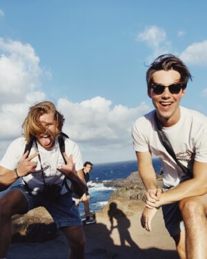 Owen Patrick Joyner Instagram - Three mopeds and Hawaii. I highly recommend it.