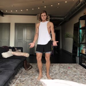 Owen Patrick Joyner Instagram - hows my form Charlie #nipslip