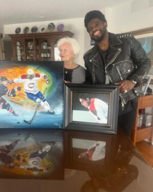 P.K. Subban Instagram - When i think of the stanley cup…i think of Jean Béliveau 

His 17 Stanley Cups wins — 10 as a player and 7 as a team executive — is an unequalled NHL record. A member of the Hockey Hall of Fame and Canada’s Walk of Fame, Béliveau was made a Companion of the Order of Canada and a Grand Officer of the Ordre national du Québec.

Merci Elise & Thank you Jean Béliveau for being a champion on and off ice! 🔵⚪️🔴

In less than 2 weeks the stanley cup will have a new home…

Stanley Cup finals start TONIGHT at 8pm est on @abc