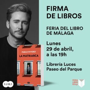 Pablo Rivero Instagram - Estoy dando saltos. Me dieron la noticia ayer como guinda al día tan maravilloso celebrando #SantJordi en Barcelona y no puedo estar más agradecido. Muchísimas a todos los lectores que viven con tanta pasión mi historia y la recomiendan y regalan sin parar. Qué bonito que este homenaje a nuestras madres y abuelas esté llegando tan lejos… GRACIAS ❤️ por supuesto también a todo el equipo de prensa, marketing y comercial que consiguen que La matriarca sea vista entre tantos títulos que hay en las librerías. @sumadeletrased sumadeletrased @penguinlibros 

PD: Nos vemos mañana en Motril y el lunes en la Feria del libro de Málaga (están todos los detalles en el carrusel de fotos)