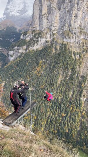Pablo Signoret Instagram - Got a new one off the ramp ! Posting @josef._.braun ‘s angle tomorrow ! Thanks @sashakletsov for the shot 🤘#basejump #lauterbrunnen #stoked @squirrel.ws