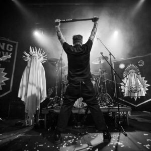 Paddy Considine Instagram - Thank you all that came to our hometown show @brewhouseartscentre in Burton on Friday night. We had an absolute blast. Let’s run it back next year… The show was captured by the brilliant @deniseespositoart 💀