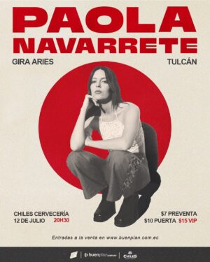 Paola Navarrete Instagram - ECUADOR! Con muchísima ilusión finalmente llega la GIRA ARIES a todas estas ciudades!! Es muy emocionante saber que voy a poder llevar este disco y obviamente toda mi música a ciudades a las que nunca he visitado como Loja, Tulcán, Ibarra y Pasto!! No saben la alegría que me da pensar que muy prontito voy a poder visitar todos estos lugares y cantar con Uds! Los tqm ❤️

Ya pueden adquirir las entradas en @buenplantickets o pueden entrar al link de mi Bio 🔥🔥🔥

Gracias a @alejofullmax  y @polimusicec x la gestión! 🙌🏻