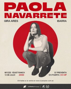 Paola Navarrete Instagram - ECUADOR! Con muchísima ilusión finalmente llega la GIRA ARIES a todas estas ciudades!! Es muy emocionante saber que voy a poder llevar este disco y obviamente toda mi música a ciudades a las que nunca he visitado como Loja, Tulcán, Ibarra y Pasto!! No saben la alegría que me da pensar que muy prontito voy a poder visitar todos estos lugares y cantar con Uds! Los tqm ❤️

Ya pueden adquirir las entradas en @buenplantickets o pueden entrar al link de mi Bio 🔥🔥🔥

Gracias a @alejofullmax  y @polimusicec x la gestión! 🙌🏻