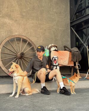 Paopetch Charoensook Instagram - Walk a dog 🐕 @iam247official #book1haven