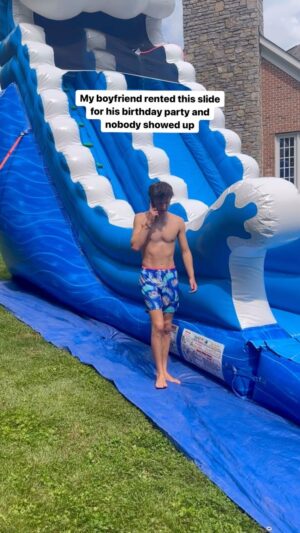 Parker Pannell Instagram - He’s been planning this for months 😕 
#birthday #waterslide #friends
