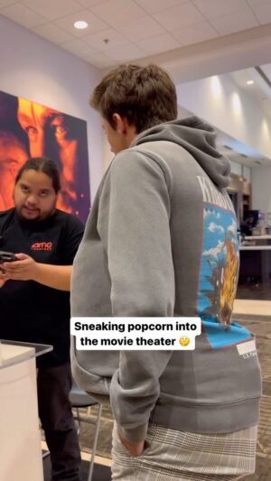 Parker Pannell Instagram - You’ll never catch me paying $12 for popcorn 😳 
#movie #theater #snacks