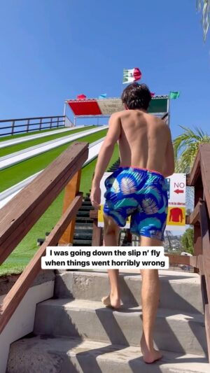 Parker Pannell Instagram - Most embarrassing moment of my life 😩 
#waterslide #adrenaline #pool