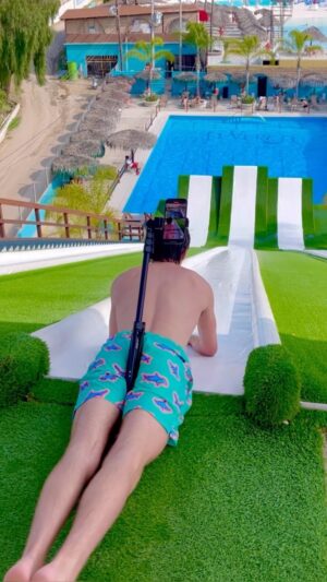 Parker Pannell Instagram - Anything for the angles! 😅 
#waterslide #travel #adventure