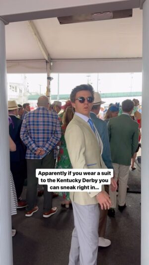 Parker Pannell Instagram - Told security that I was here with the media and it worked 😭 #kentuckyderby #traviskelce #celebrity