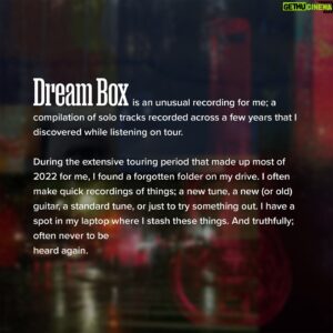 Pat Metheny Instagram - Dream Box Liner Notes from Pat. New album out June 16. Pre-Order Now [Link in Bio]