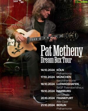 Pat Metheny Instagram - New Tour! Europe Fall 2024!
DREAM BOX SOLO TOUR 

Dates in Poland & Germany On Sale Now: Link in bio

More to be announced