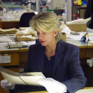 Patricia Cornwell Instagram - Here I am looking at the original Jack the Ripper letters (that he sent to the police and others). I’ll never forget how astonished I was when I first saw them.