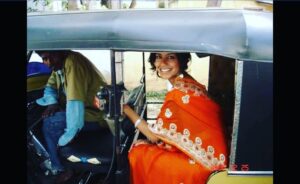 Patricia Isaac Instagram - #tbt to real live printed pictures from a thousand years ago 🧡. As evidenced by the date stamp.  Rickshaw-ing around Dad’s hometown in India 🇮🇳