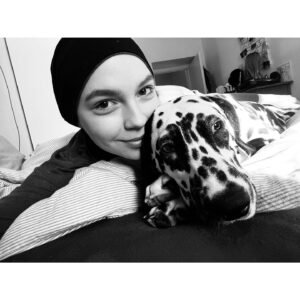 Patricia Janečková Instagram - This is true love 🤍 
#dog #puppy #dalmatian #happy #blackandwhite #polkadots #lovedogs #ostrava #staystrong #breastcancer