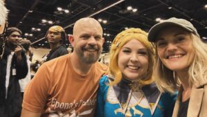 Patricia Summersett Instagram - Rode Epona (created by @sirenia_cosplay and her father aka Epona’s legs @brianakus) and then performed a marginal impression of Sonic, onstage w/ talents @rogercraigsmith, @taraplatt and @nadjiijeter 

@megaconorlando you are wild ❤️

More cosplay hightlights to come…

#zeldacosplay 
#megaconorlando