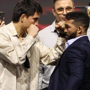 Patricio Freire Instagram - A featherweight clash! Peru vs Brazil. @elmudopinedo vs @patriciopitbull ! LETS GOO!

#PFLvsBellator | #RiyadhSeason
