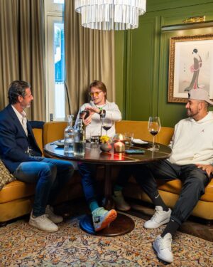 Patrick Mouratoglou Instagram - Tennis fans, be ready! This weekend, UTS crew taped the seventh episode of legendary program « All on the Table », with @k1ngkyrg1os, @bublik and @patrickmouratoglou. The tennis stars reunited at Mandarin Oriental Hyde Park, London @mo_hydepark. First for a drink at the carousel pop-up bar customized for @wimbledon coverage until July 14. And then at the restaurant and bar - @theaubreylondon where they could share never-heard tennis stories over an eccentric izakaya experience with Japanese ingredients and cooking techniques. Thank you for welcoming us. It was a very special moment… Videos are coming soon. #tennis #uts #utsnewyork #wimbledon