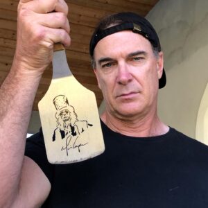 Patrick Warburton Instagram - It’s getting real. Shits serious when the @alicecooper spatula comes out.
#seriousbbq #bbq #happyfourth