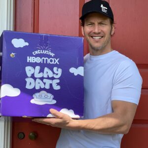 Patrick Wilson Instagram - Thanks @hbomax for helping entertain our quarantine crew. Some members are VERY excited for the new Elmo show.  And... thank you for your generous contributions to @unicef! #GiftfromHBOMax #HBOMaxPlaydate