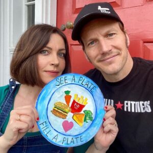 Patrick Wilson Instagram - As @happydaggy will tell u...she paints the food and I cook it... but you can do more than that! Help us feed a family or child in need, for just $3 a plate. The goal is to feed 500,000 families. Together, with @dkms_us and @panerabread,  we can do it. #seeaplatefillaplate http://togetherwithouthunger.org/