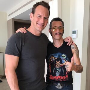 Patrick Wilson Instagram - Sometimes you run into a college buddy in #Sitges who happens to be promoting his Documentary.... #AnAmericanSatan. #cmudrama #TartanPride