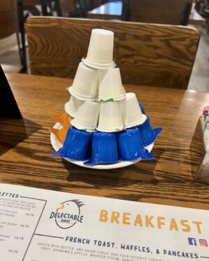 Patton Oswalt Instagram - Some beautiful, OCD-friendly creamer stacking at The Delectable Egg in Denver this morning. Instant good mood.