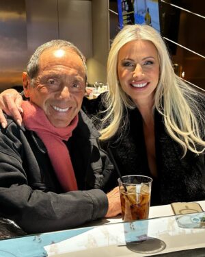 Paul Anka Instagram - With my beautiful girlfriend Michele at the @vegasgoldenknights game last night!! I had the honor to crank the siren before the game!